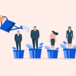 a picture showes how talent management can help employee grow, and employee retention way