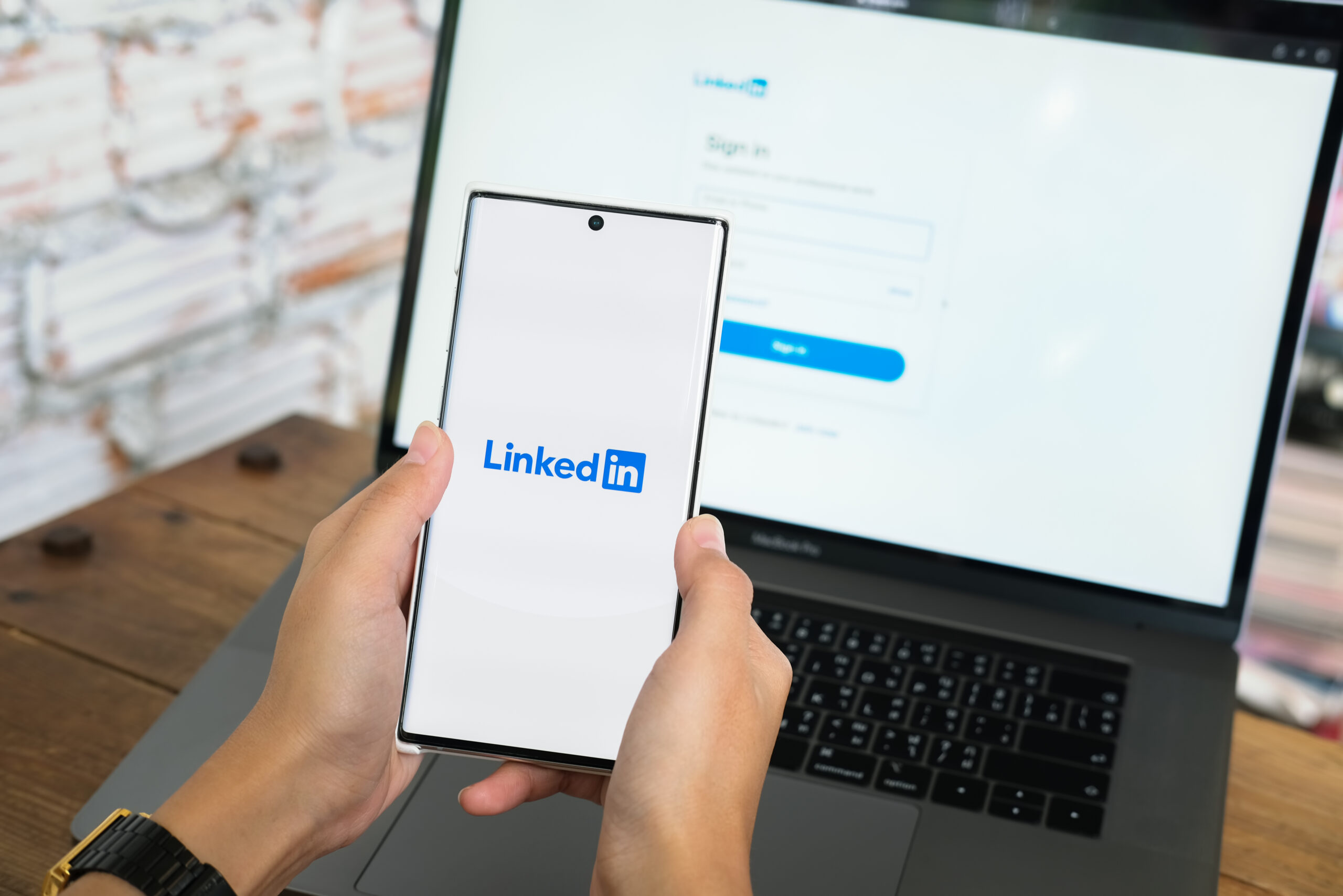 LinkedIn importance as the user opens it in both mobile and Computer
